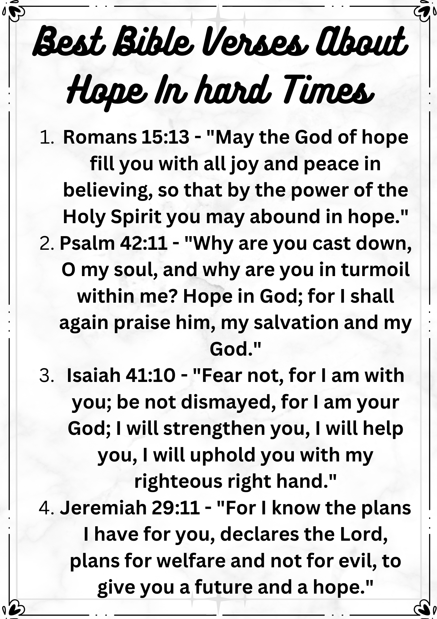 Bible Verses About Hope In hard Times