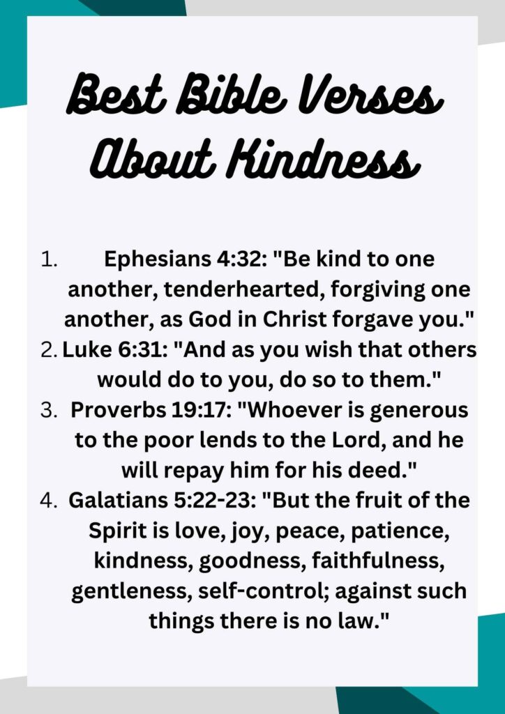 Bible Verses About Kindness