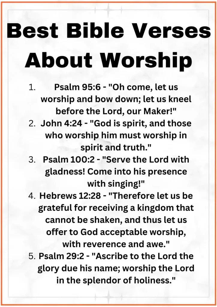 Bible Verses About Worship
