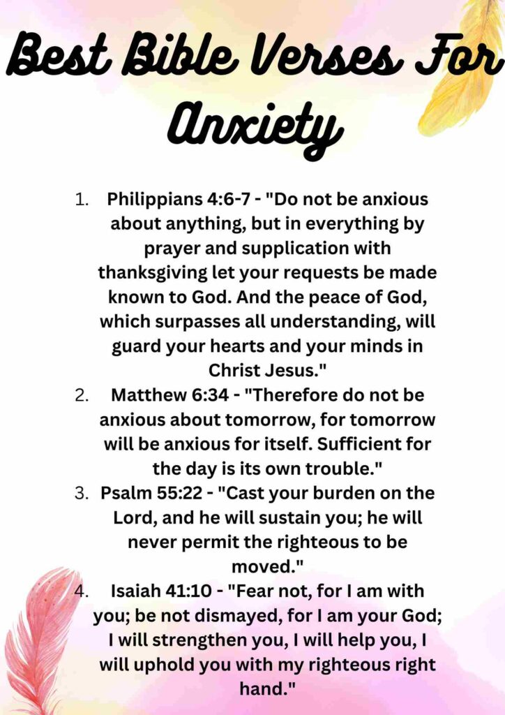 Bible Verses For Anxiety