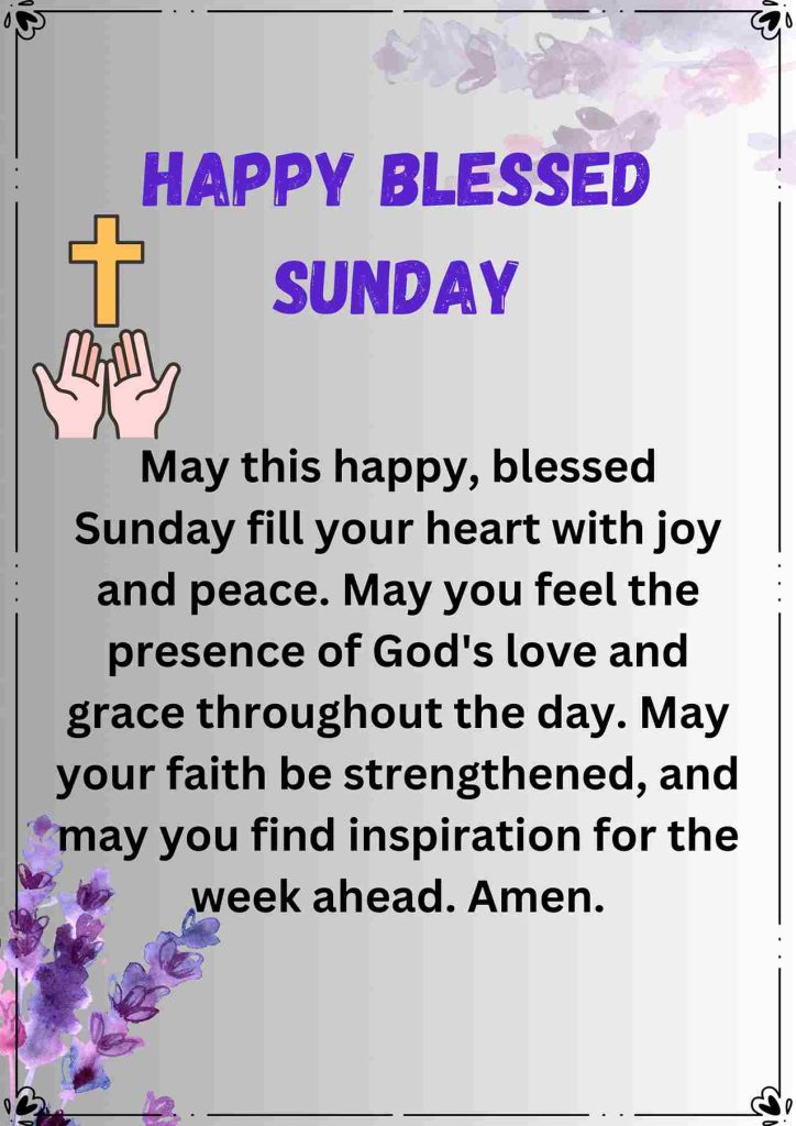 Happy Blessed Sunday