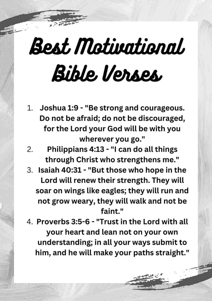 Motivational Bible Verses