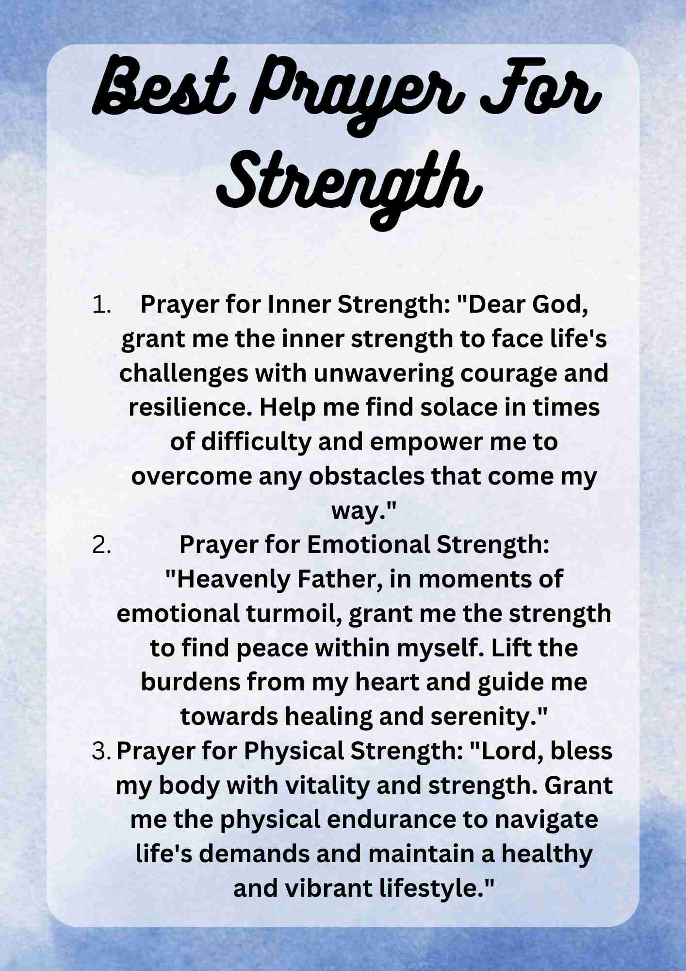 60+ Prayer For Strength [In Difficult Time, Healing, Hope] - † ✝️️ Daily  Blessings Prayer ✝❤️