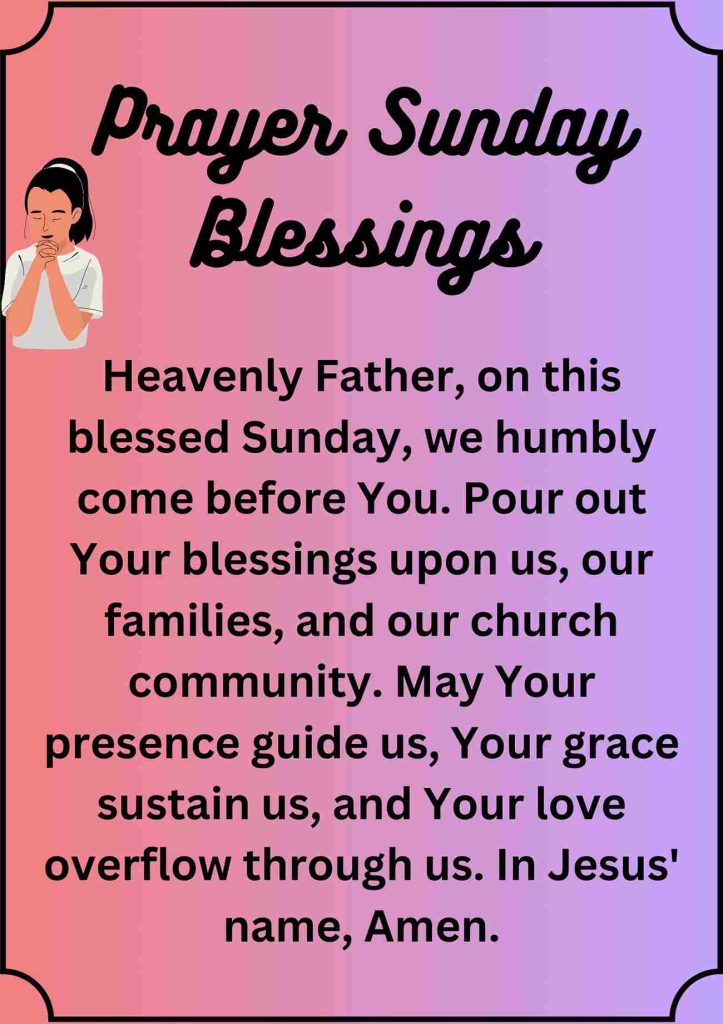Prayer Sunday Blessings