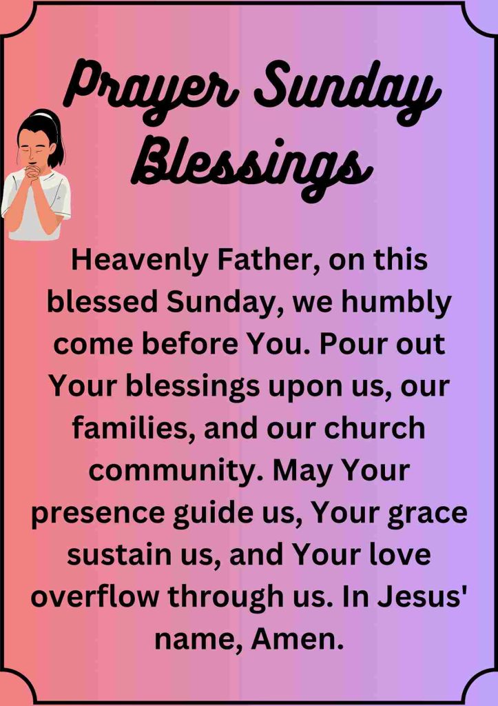 30 Best Sunday Prayer Morning Evening Night Daily Blessings 