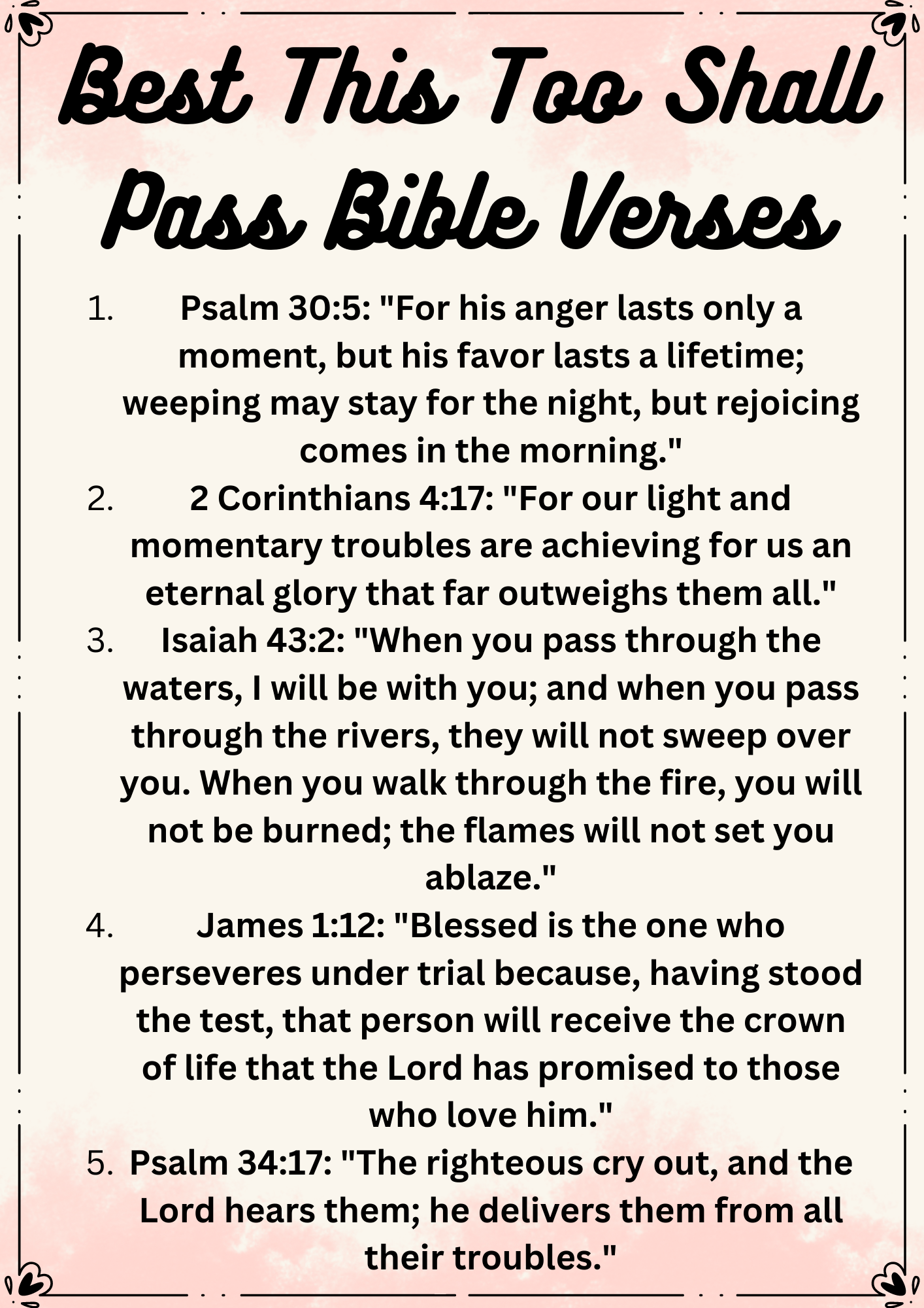 This Too Shall Pass Bible Verses