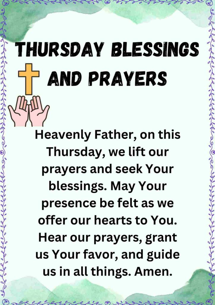 Thursday Blessings And Prayers