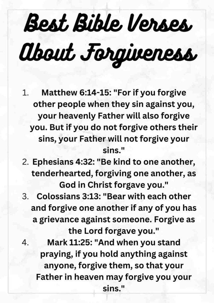 Bible Verses About Forgiveness