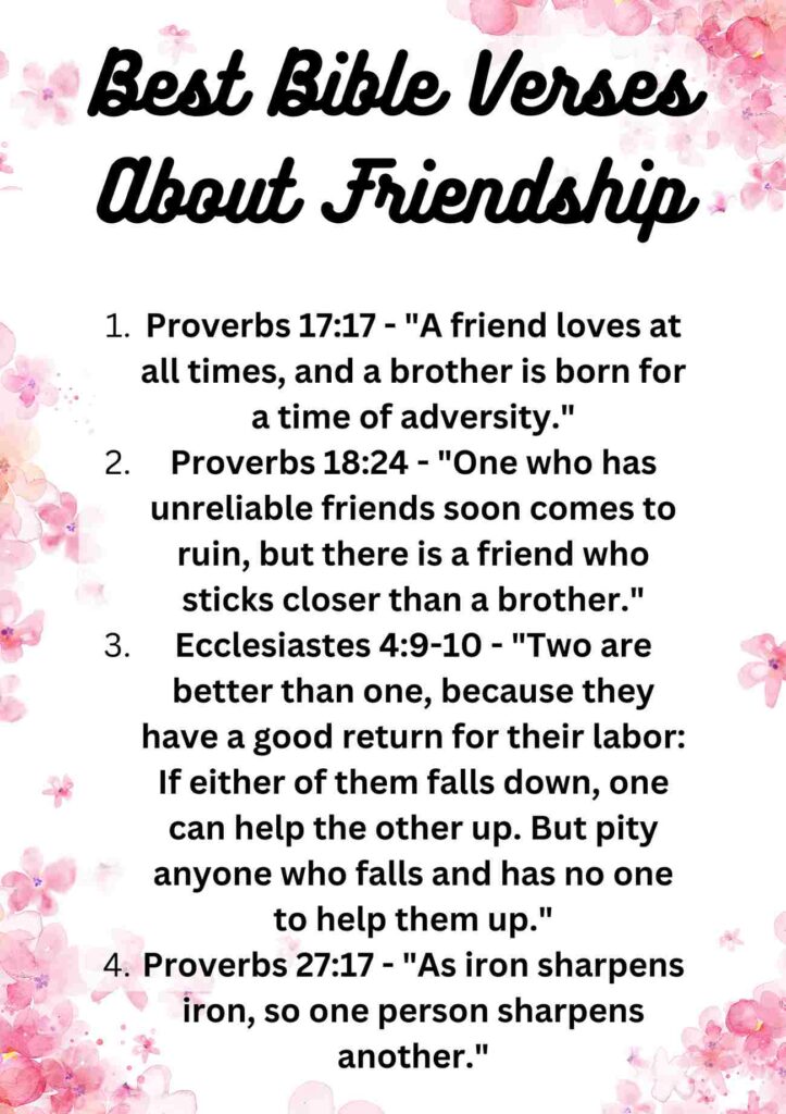 Bible Verses About Friendship