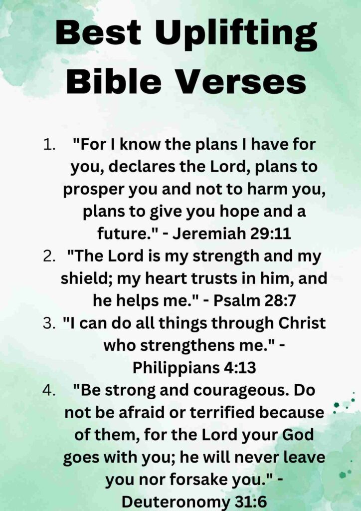 Uplifting Bible Verses