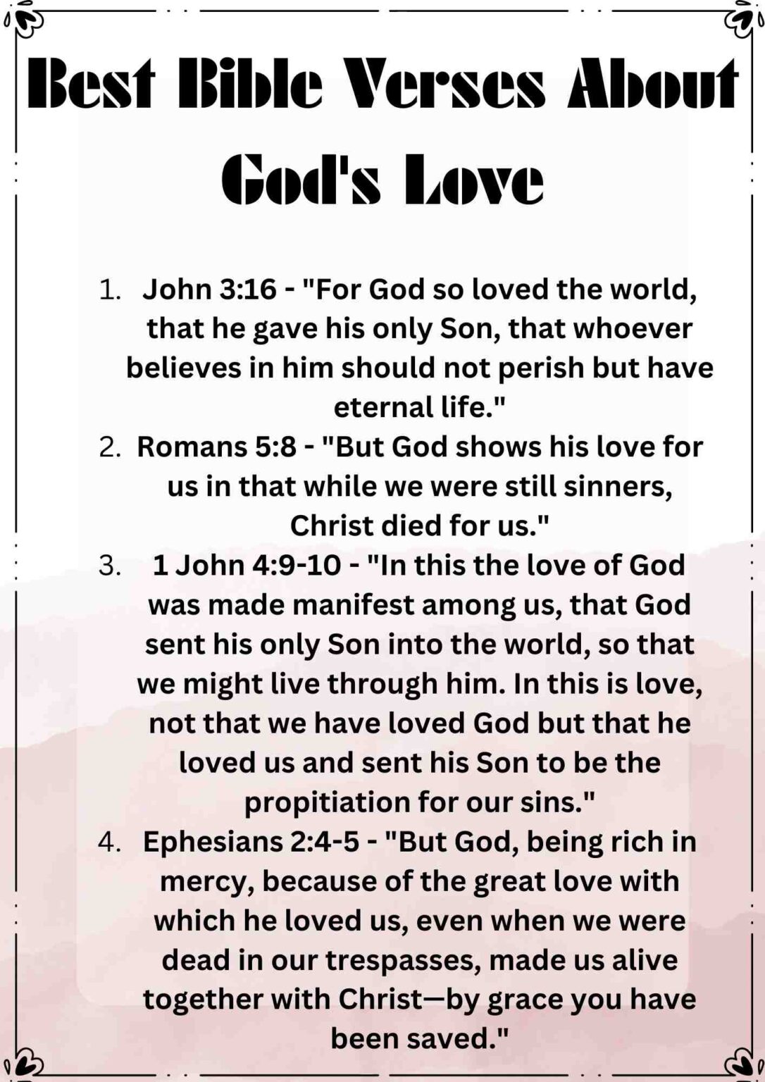 130+ Bible Verses About God's Love - † ️️ Daily Blessings Prayer ️