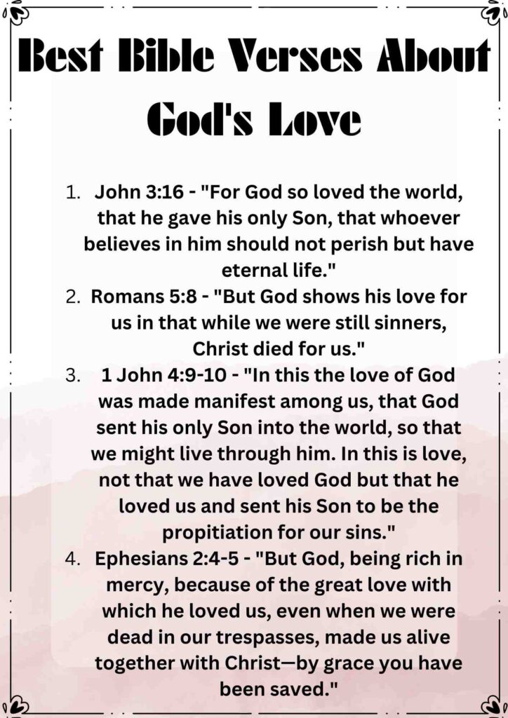 Bible Verses About God's Love
