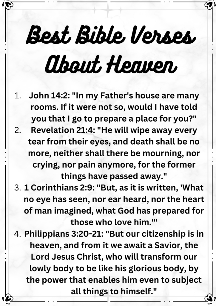 Bible Verses About Heaven