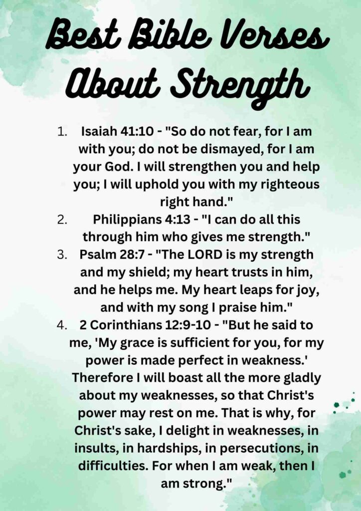 Bible Verses About Strength