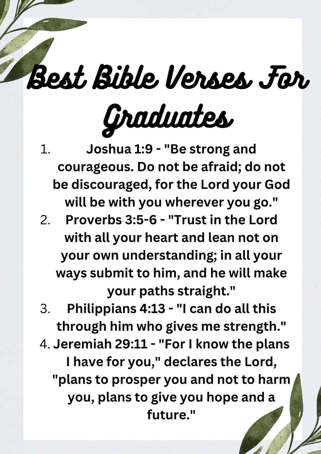 70+ Bible Verses For Graduates (Encouraging) † ️️ Daily Blessings