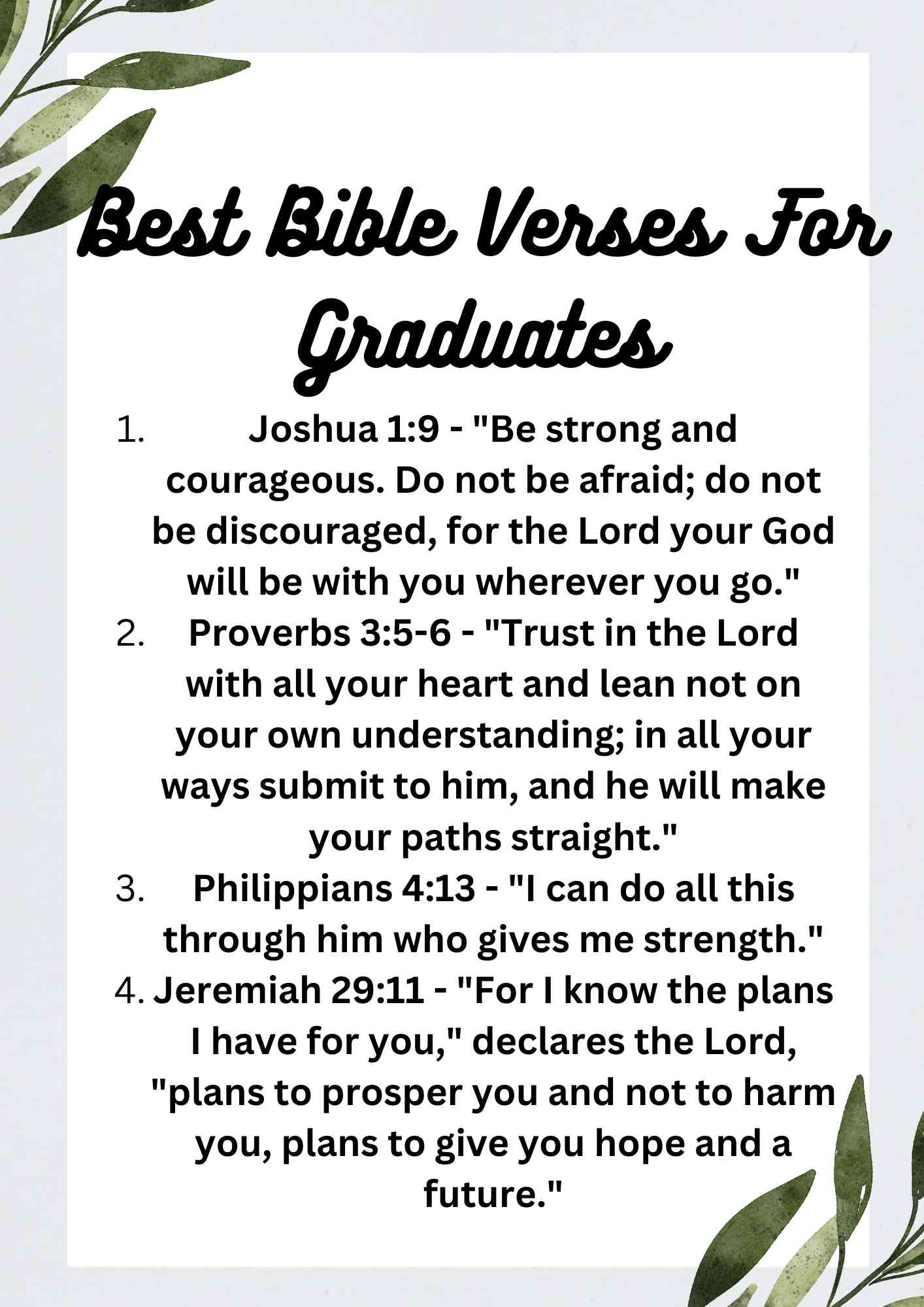 The Best Graduation Bible Verses
