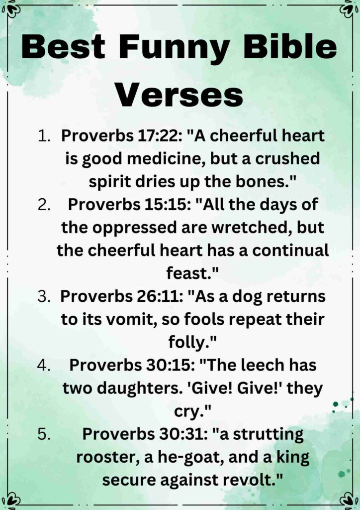 Funny Bible Verses