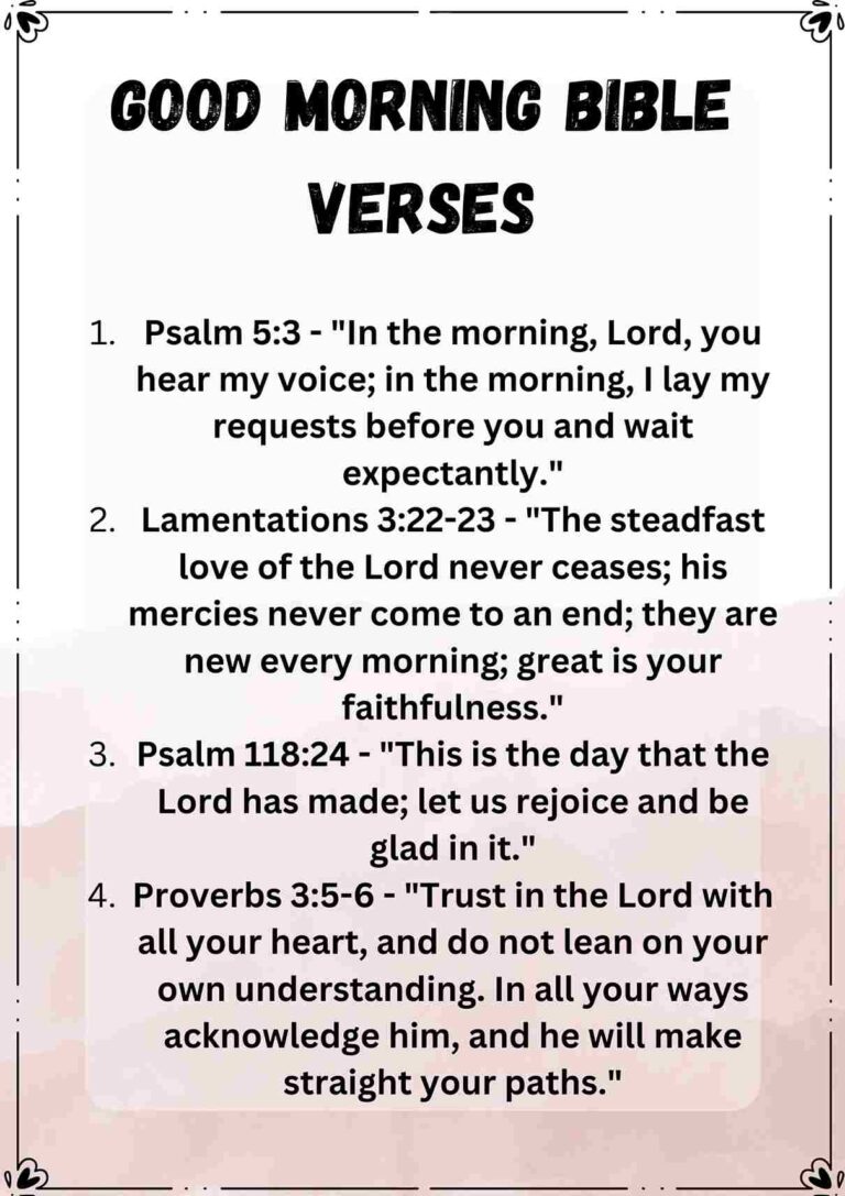 50+ Good Morning Bible Verses [Make Your Morning] - † ️️ Daily ...