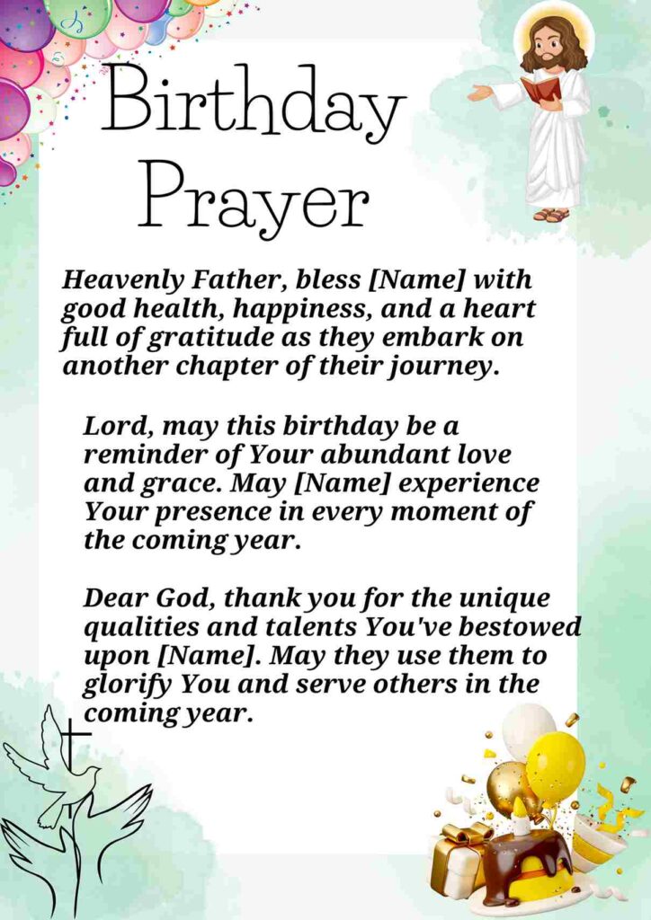 Birthday Prayer