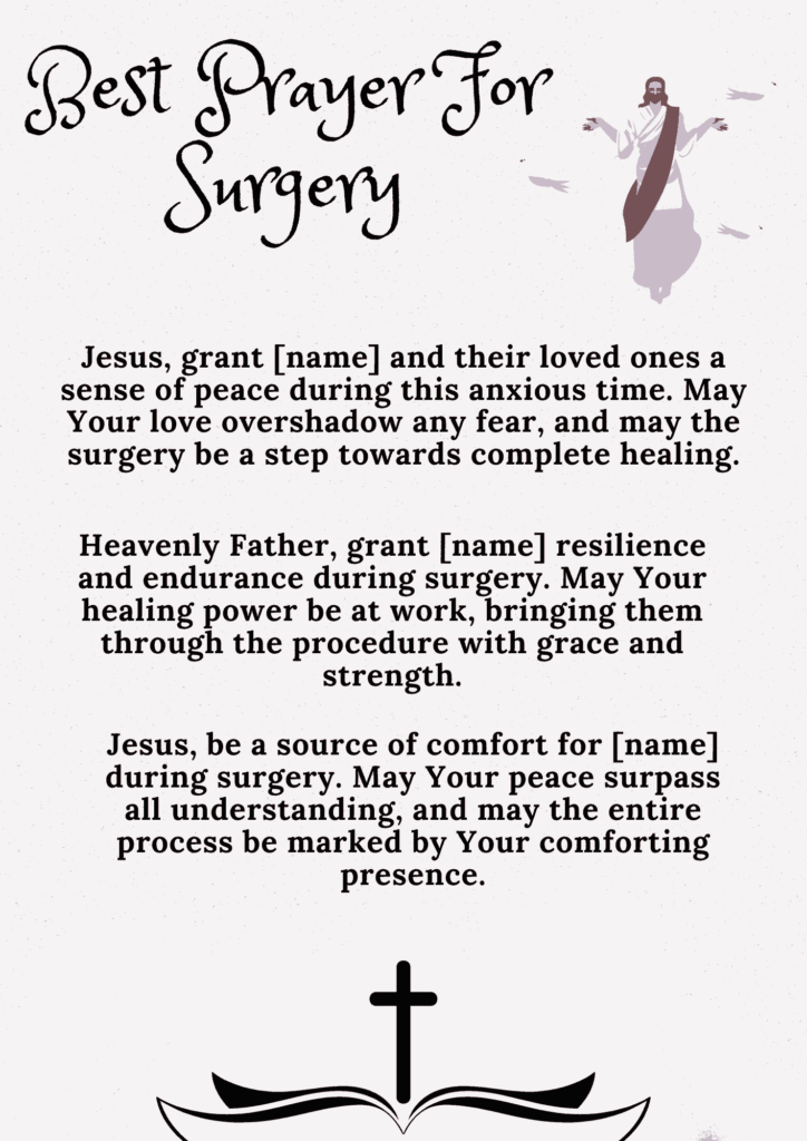 Prayer For Surgery