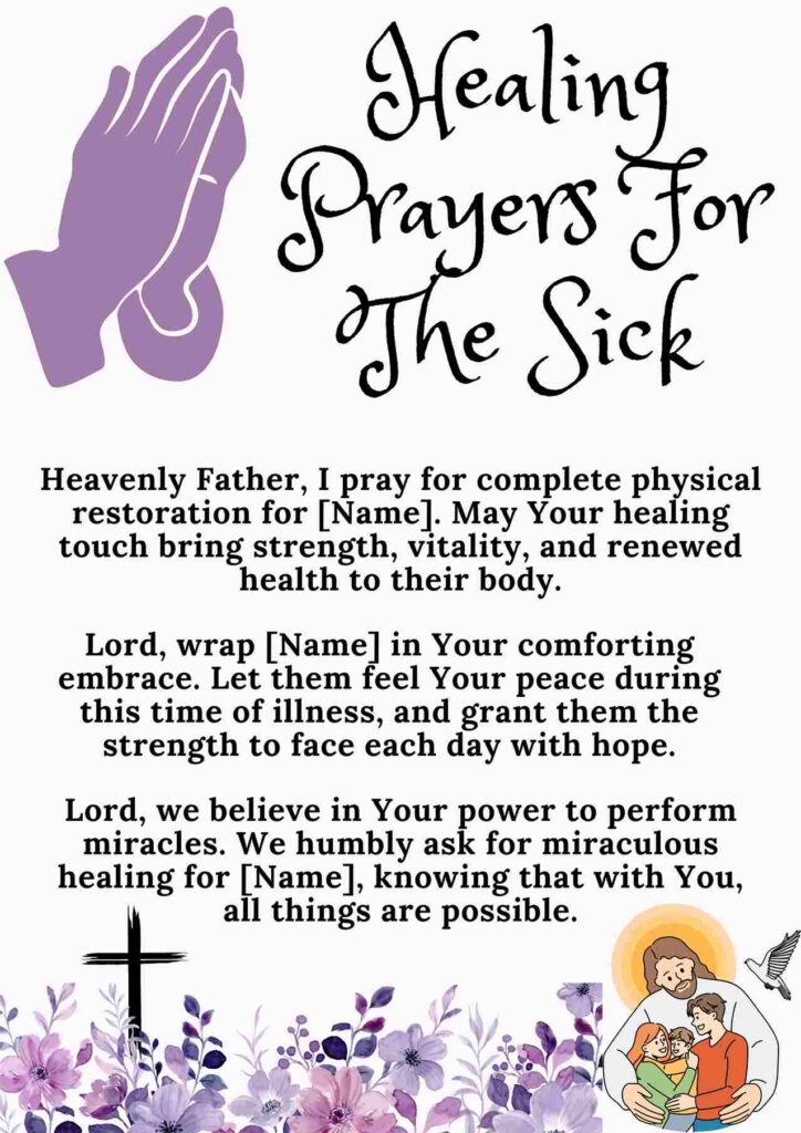 Healing Prayers For The Sick