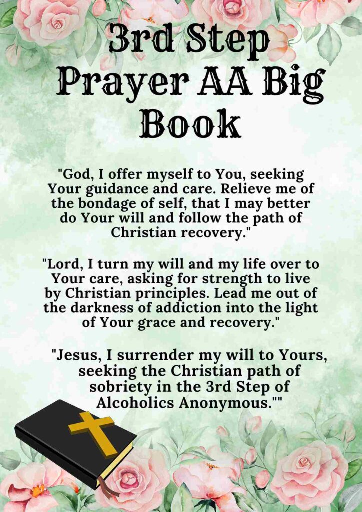 3rd Step Prayer AA Big Book