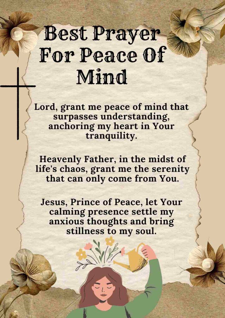 Best Prayer For Peace Of Mind
