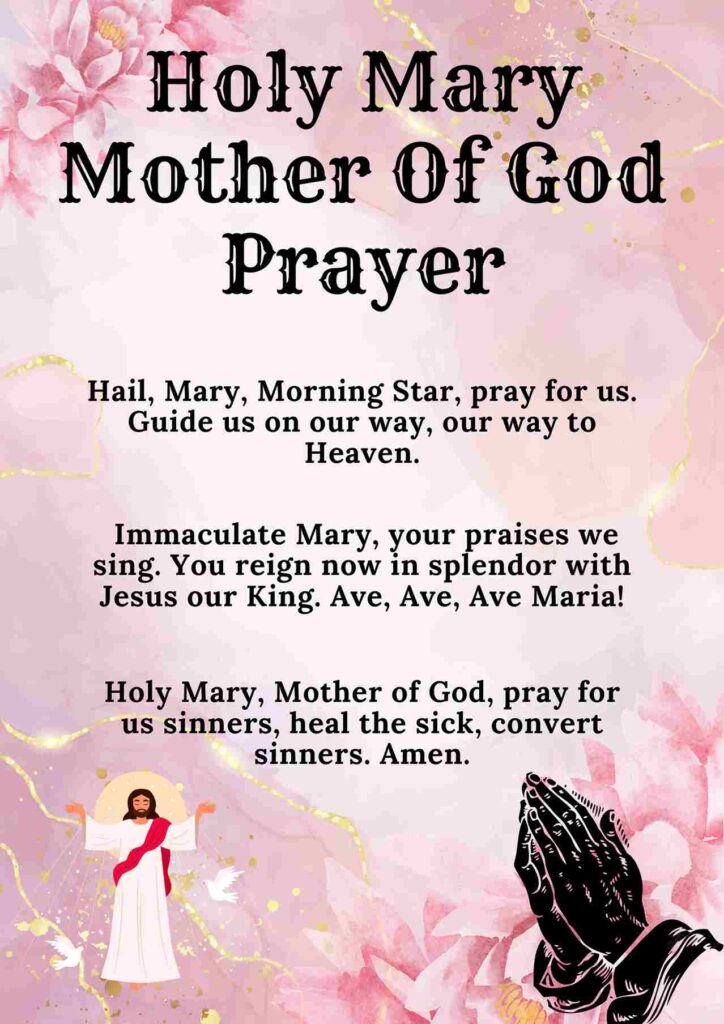 Holy Mary Mother Of God Prayer
