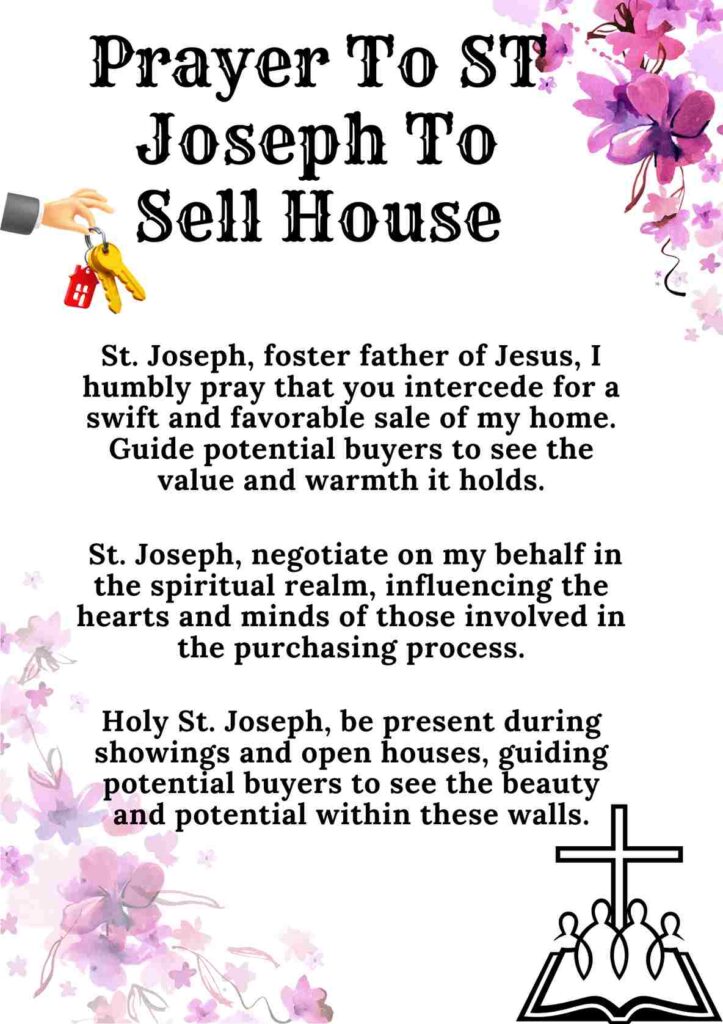 Prayer To ST Joseph To Sell House