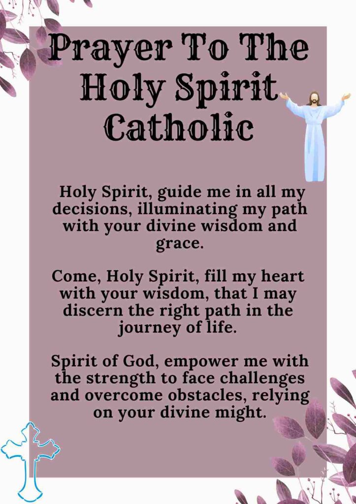 Prayer To The Holy Spirit Catholic