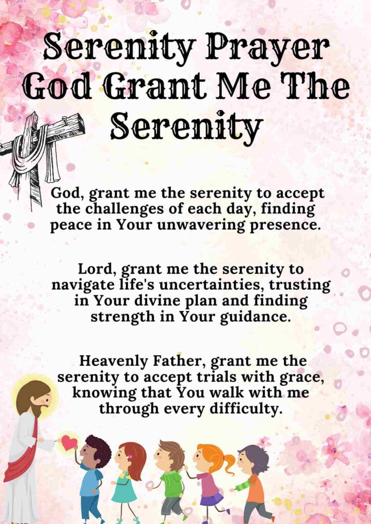 Serenity Prayer God Grant Me The Serenity
