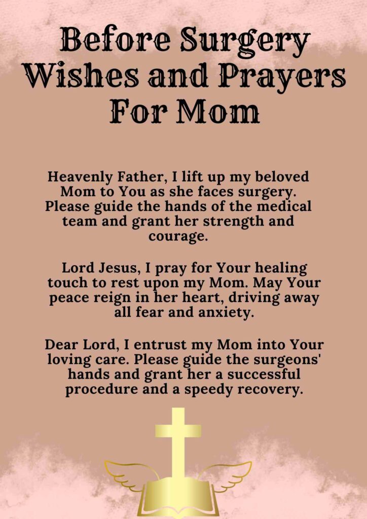 Before Surgery Wishes and Prayers For Mom