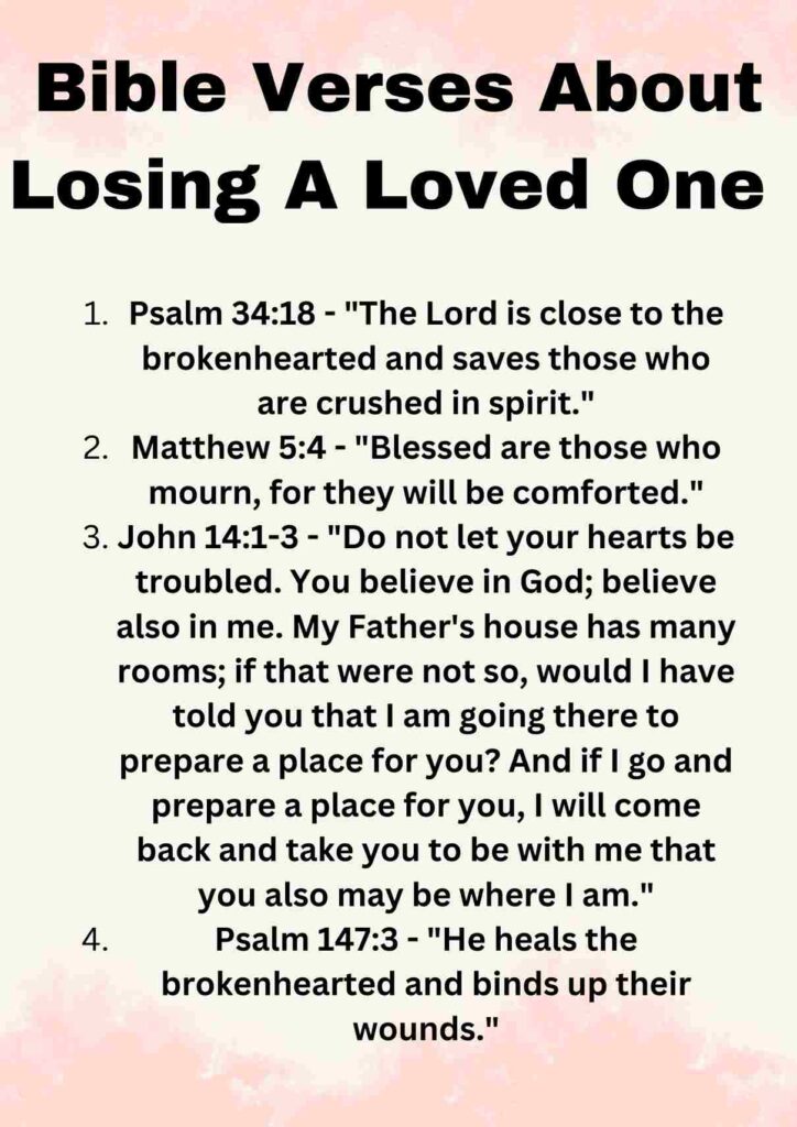 Bible Verses About Losing A Loved One