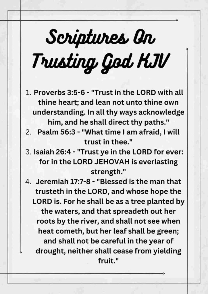 Scriptures On Trusting God KJV