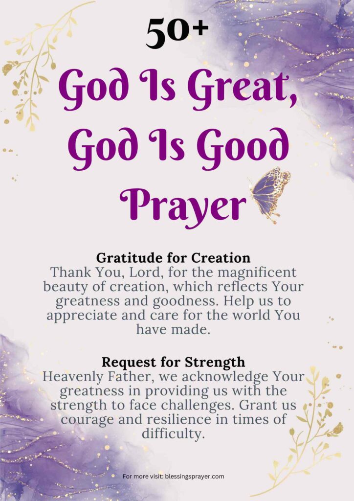 God Is Great, God Is Good Prayer