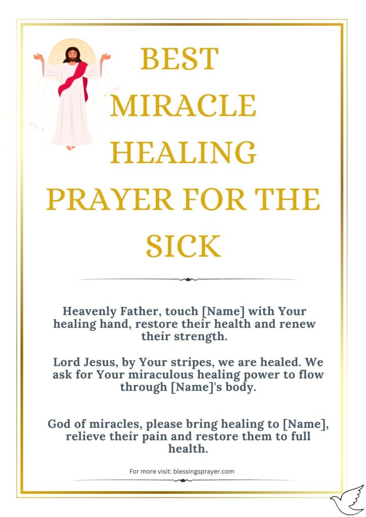 Miracle Healing Prayer For The Sick
