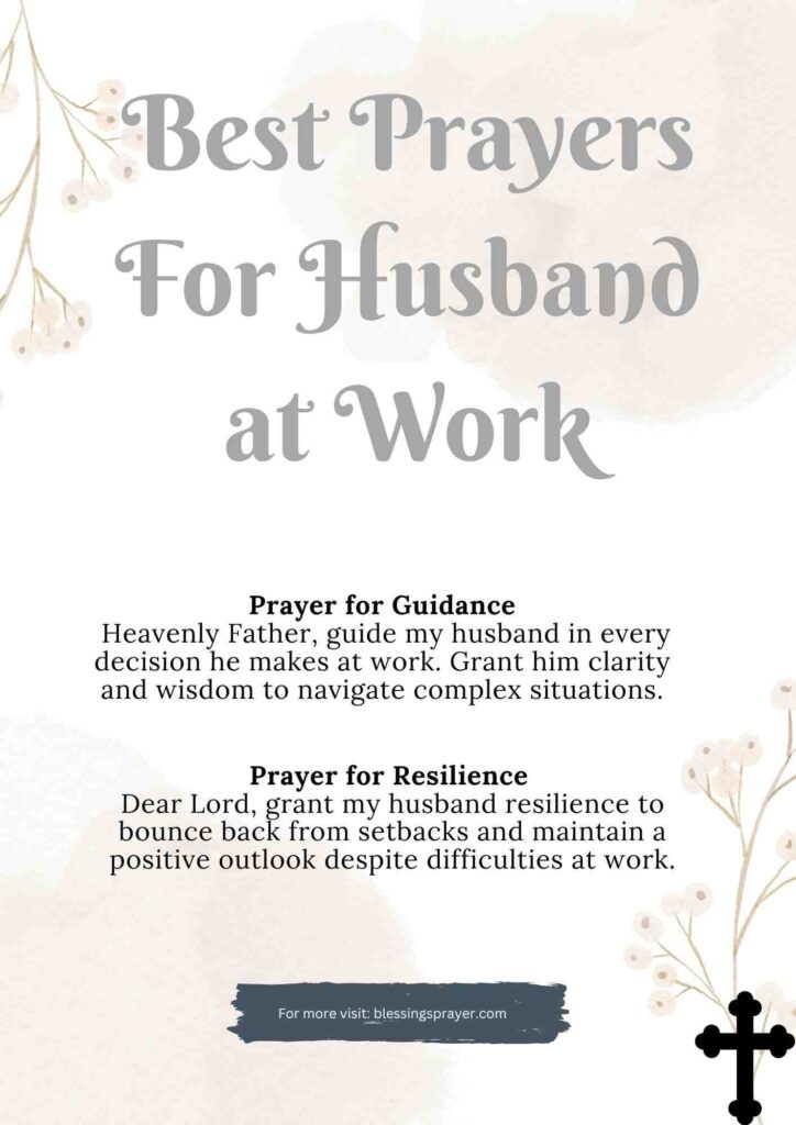 Prayers For Husband at Work