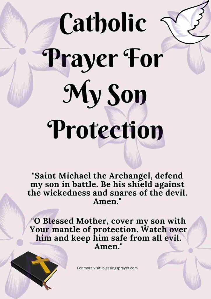 Catholic Prayer For My Son Protection