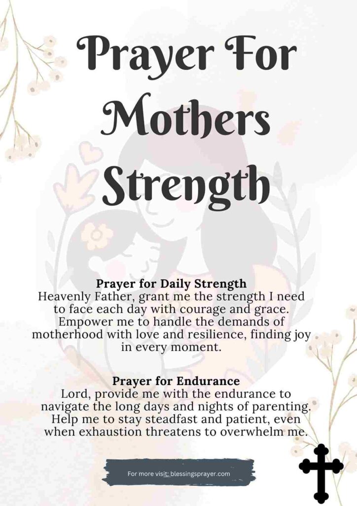 Prayer For Mothers Strength