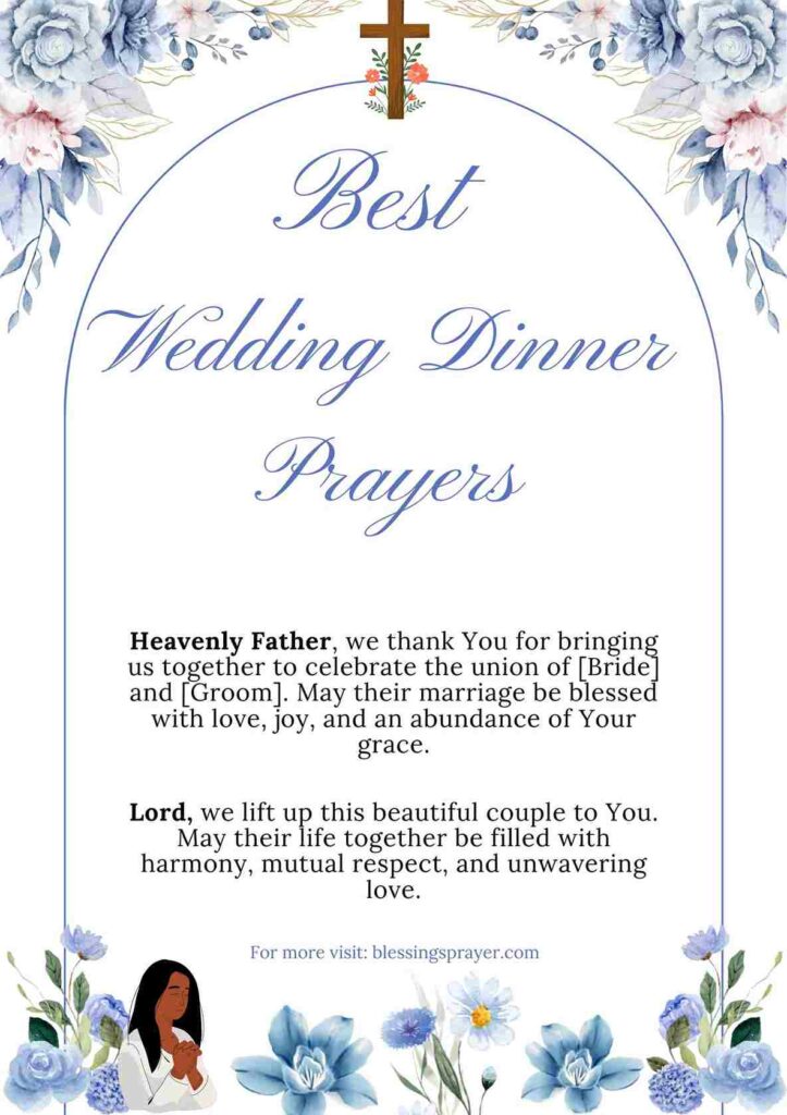 Wedding Dinner Prayers