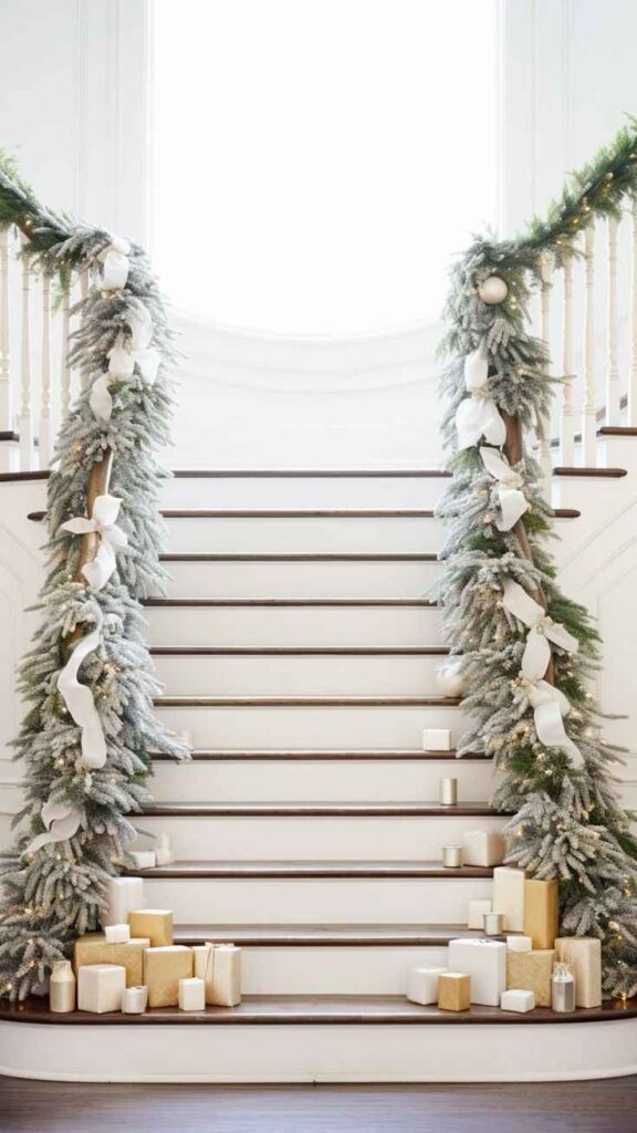 Garland Draped Along the Banister