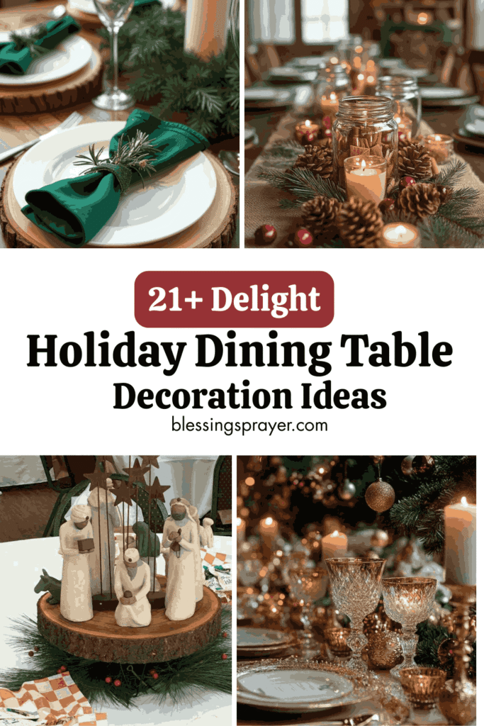 Holiday Dining Table Decoration Ideas