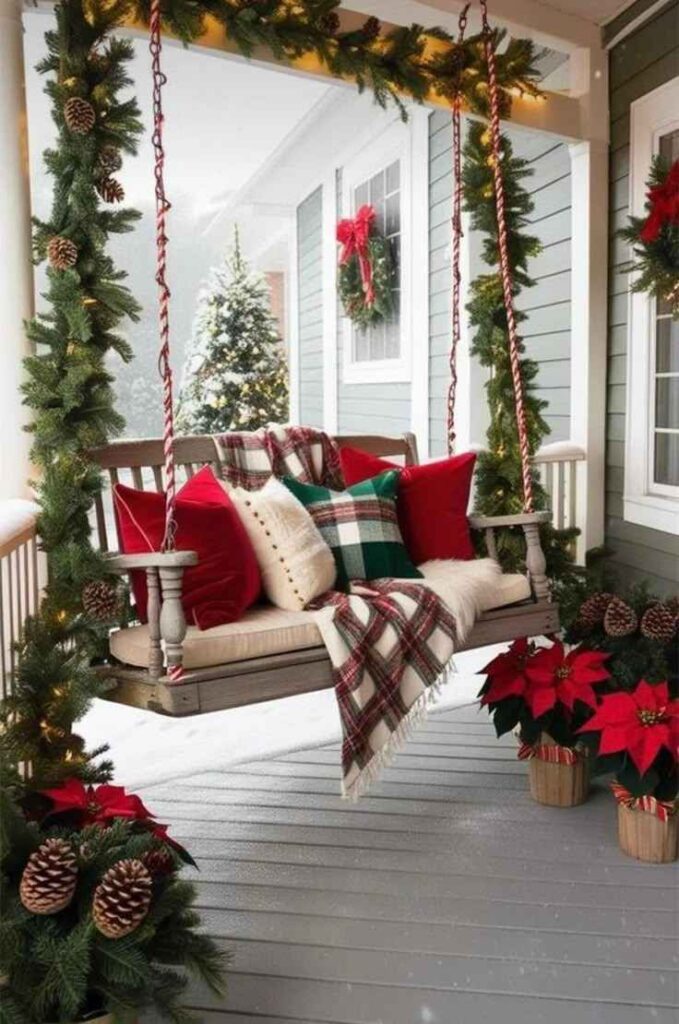 Christmas Porch Swing
