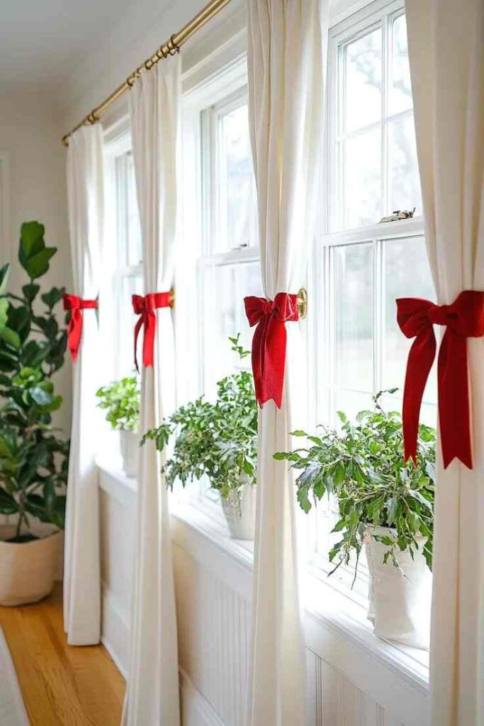 Ribbon-Wrapped Curtains
