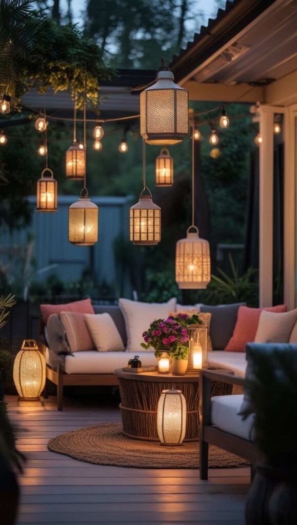 Hanging Lanterns with Candles