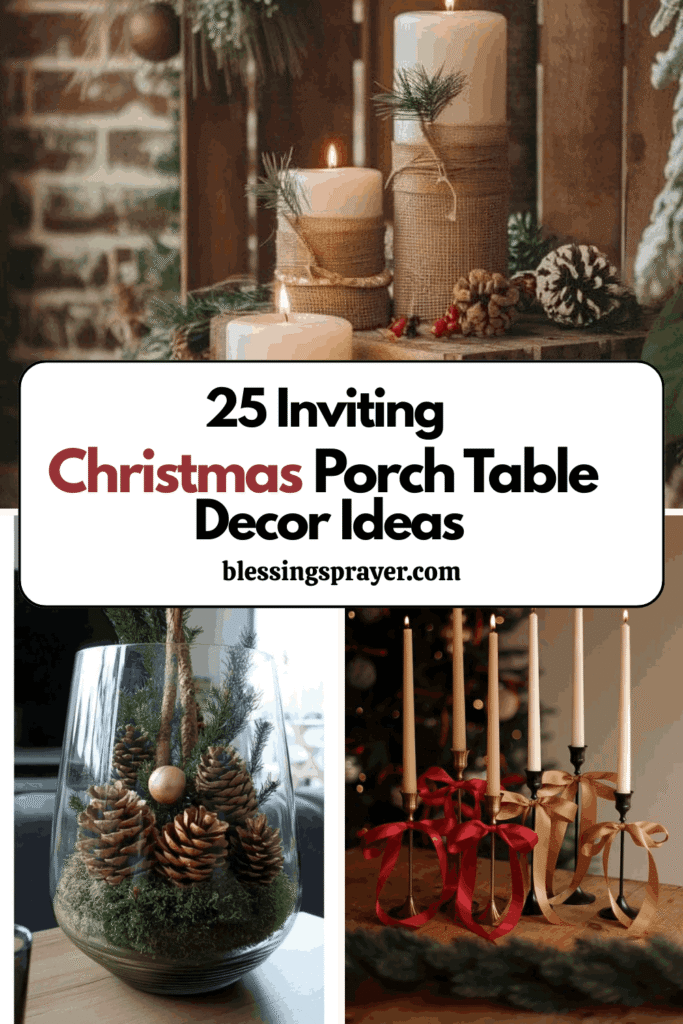 Christmas Porch Table Decor Ideas