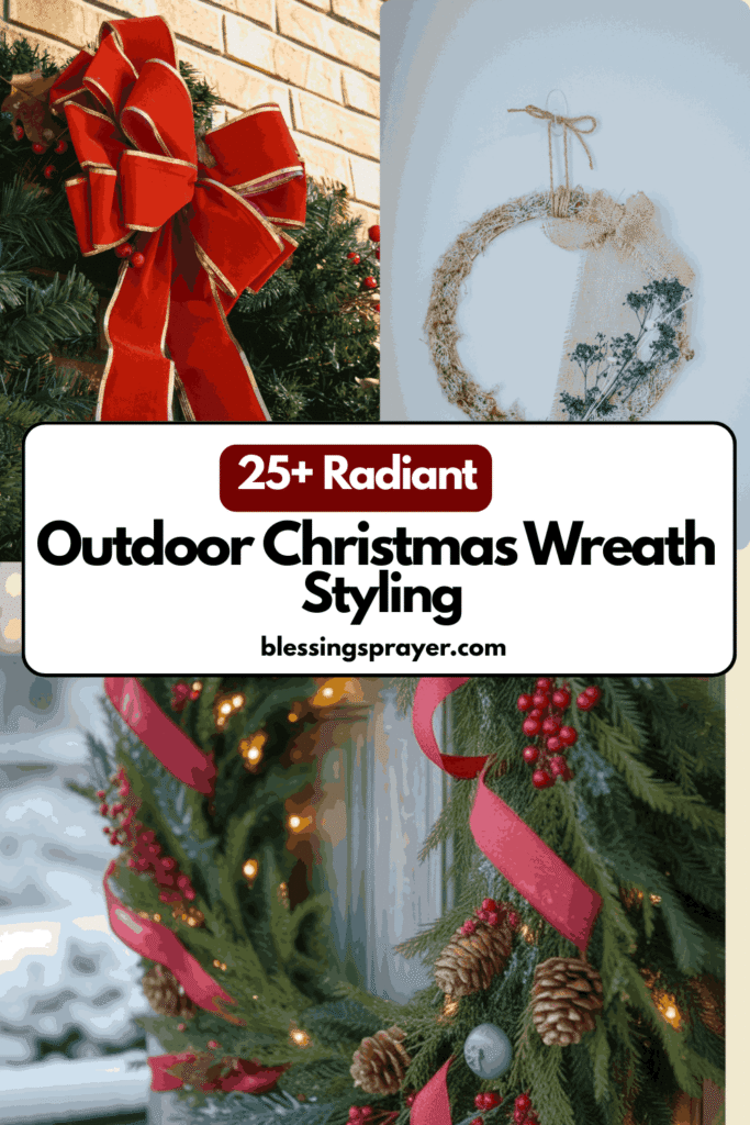 Outdoor Christmas Wreath Styling