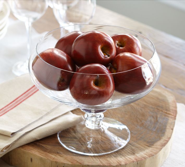 Apples in Clear Bowls