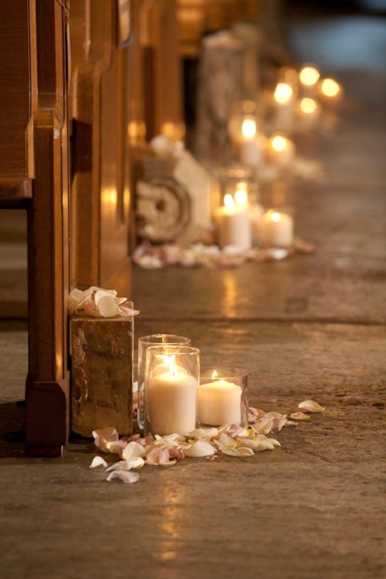 Candles Along the Aisle