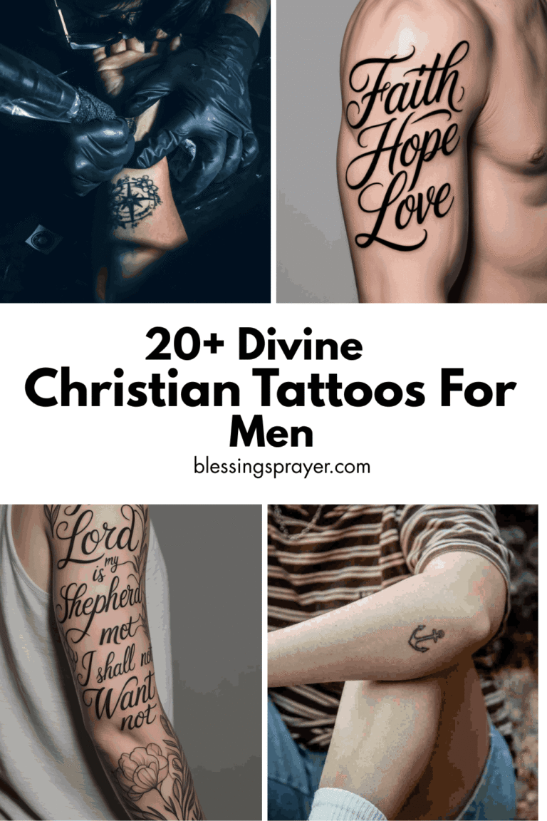20+ Divine Christian Tattoos For Men - † ️️ Daily Blessings Prayer ️